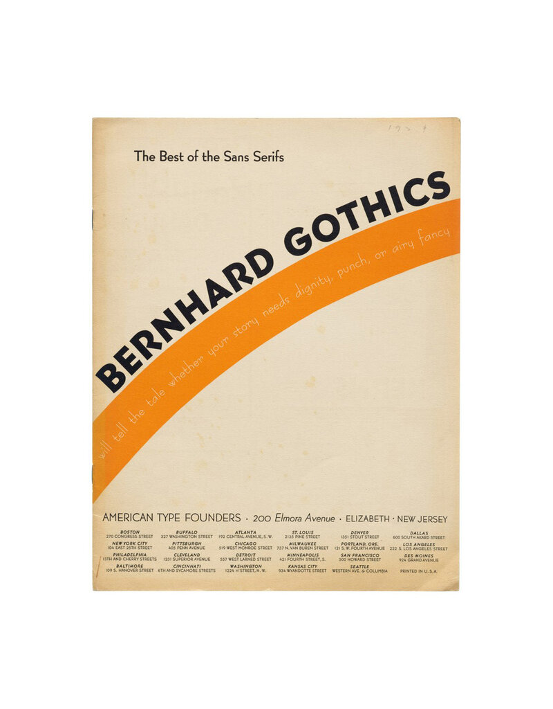 Type by Lucian Bernhard: Collected Specimen Booklets