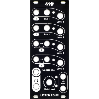 4ms Listen 4 Faceplate - Black