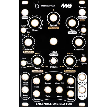 4ms Ensemble Oscillator Faceplate - Black